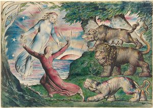 Dante Running from the Three Beasts